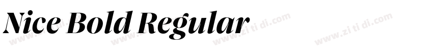 Nice Bold Regular字体转换
